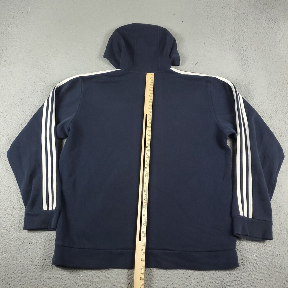 Adidas Sweater Mens Large Blue Casual Pullover Hoodie Sweatshirt * - Picture 5 of 9